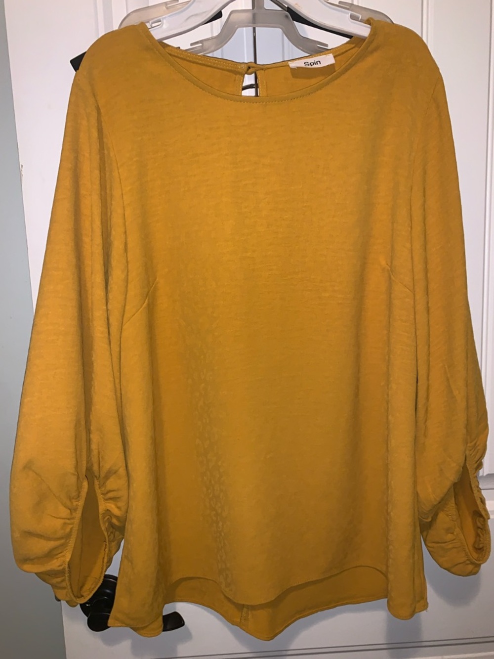 Women's Mustard Yellow Long Sleeve Top
